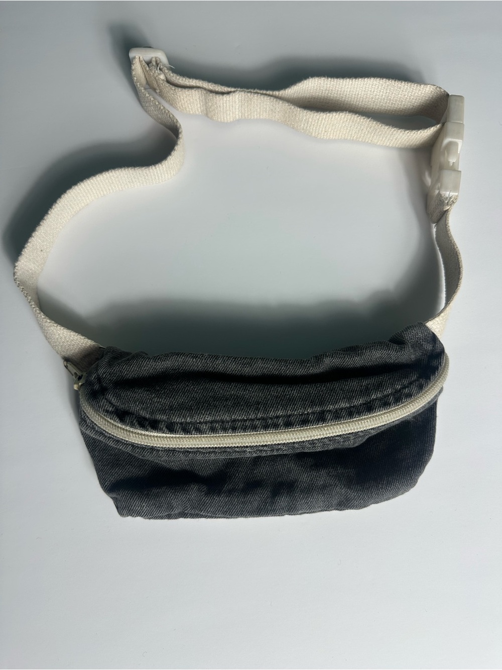 American Apparel Black Denim Fanny Pack OS